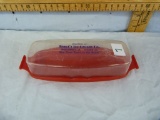 Plastic advertising butter dish, Traut's Ice Cream Co