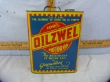 Oilzwel one gallon motor oil tin