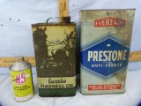 3 Tins: Anti-Freeze and harness oil