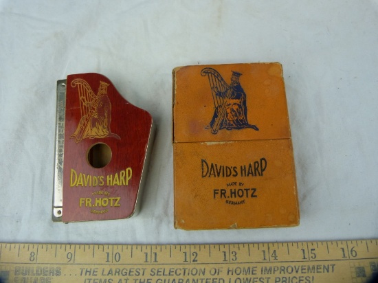 David's Harp harmonica by Fr. Hotz, Germany, with box