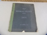 1931 Atlas of Keokuk County, published by the Sigourney News-Review