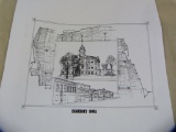 Framed sketch of the Court House & Square by Dave Almy (Vicki Rhea Griner's brother-in-law)