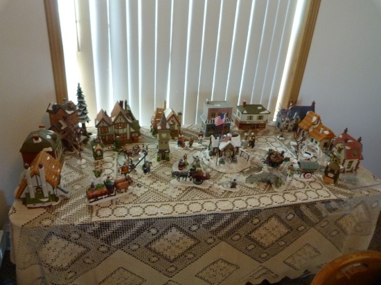 Department 56 Christmas Village - 12 buildings, 4 trees, 26 other accessory pieces