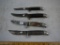 (4) Western hunting knives: USA S-666, L39, F65 & L48A - AOM