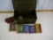 Ammo: 225+ rounds of mostly military shells in ammo canister & with Boyt 1942 leather pouch - AOM