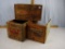 (3) wooden ammo boxes - AOM