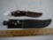 (2) knives:  Schrade 150T & Schrade 1540T, both USA with leather sheaths - AOM