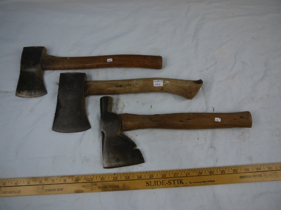 (3) hatchets: Vaughn, US, & Gambles Artisan - AOM