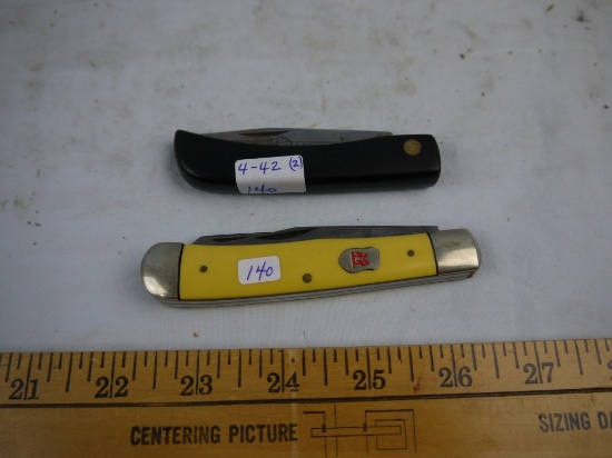 (2) Kissing Crane pocket knives: Robt Klaas 191 Germany & Coal Miner KC43CM Germany - AOM