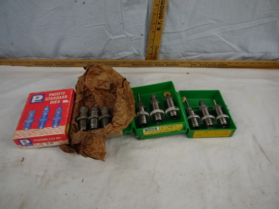 (3) die sets: RCBS .38 ACP Super Auto & 9mm Luger & Pacific .38 Spl - AOM