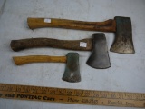 (3) hatchets: Plumb BSA (cracked handle), Craftsman, & Made in Germany (blue paint) - AOM