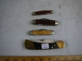 (4) pocket knives: - AOM
