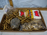 9.8 pounds 220 Swift brass casings (includes weight of boxes)