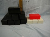 (12) plastic ammo boxes: (8) 50 round rifle & (4) 50 round pistol - AOM