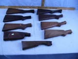 9 wooden butt stocks, various models - AOM