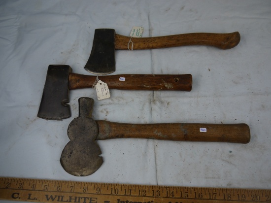 (3) hatchets: Collins Official BSA, Keen Kutter, & unmarked