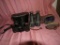 Binoculars: GLB, Paris antique w(rough) case & Tasco 7x35 Model 118 Featherweight w/case