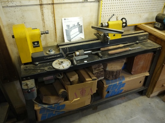 Rockwell 46-111 14/11 wood lathe - wood in picture is NOT included