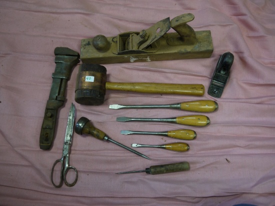 Assortment of antique tools:
