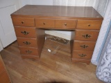 8 drawer wooden desk: 30-1/2