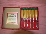 Miller Falls No. 106 carving tool set with box