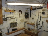 Assortment of tools on wall