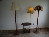 3 pieces: lamps and end table