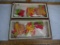 (2) sets of decorative wall plaques - cherry pie baking design - chalkware