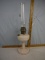 Aladdin milk glass Lincoln Drape kerosene lamp, Model B burner