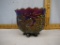 Amethyst Grape Carnival glass nut bowl, 4-3/4