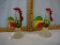 Pair of Art glass 6-3/4