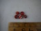 (5) red & white marbles