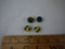 (4) marbles, bumblebee and other black marbles