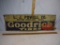 L.J. Powell Co. South English, Iowa Goodrich Tires metal sign, 35-1/2