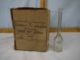 Kimball Brand Cream Test Bottles in original box