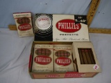 Phillies (MLB) cigar box with 6 packages of 6 plus  individual cigars