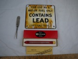 (3) auto items: Mile-O-Graph in box, Marathon screwdriver, 6