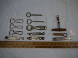 (12) bottle openers, corkscrews, cigar cutters