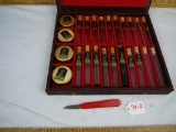 Archer Aircraft Oil - sample case with tubes & tins (24) and pushbutton knife