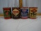 (4) empty one quart oil cans