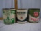 (3) empty lubricant cans
