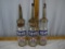 (3) Standard Oil ISO-VIS glass oil bottles with funnels