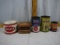 (5) empty miscellaneous tins