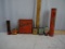 (7) cardboard miscellaneous items: tube patch, cement, battery tester, grease