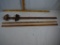 (3) wooden measuring sticks: belt sizer, Kooyman Lumber Pella, Iowa (square), & Diamond Gasolines