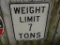 (2) metal signs, rusted edges, scraped paint - - YOU ARRANGE SHIPPING OR PICKUP
