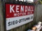 Metal Kendall Motors Oils sign, rust on edges, 72