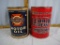 (2) empty 5 quart cans: Champlin Motor Oil & Lubriko Grease