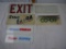 (5) gas pump glass inserts & (1) Exit sign: 3-1/4