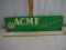 Cities Service Acme Milemaster Tires 2 sided flange metal sign